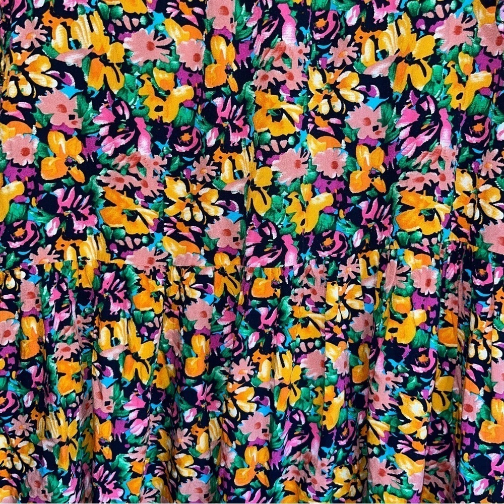 Umgee Multicolor Floral Blouse with Ruffle Sleeves - Picture 3 of 4
